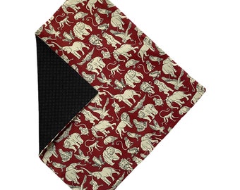 Freedom Pocket Square, pocket square, Liberty London, Cotton, Red, Blue, Lion, Bear, Owl, Gift, Groom, Wedding