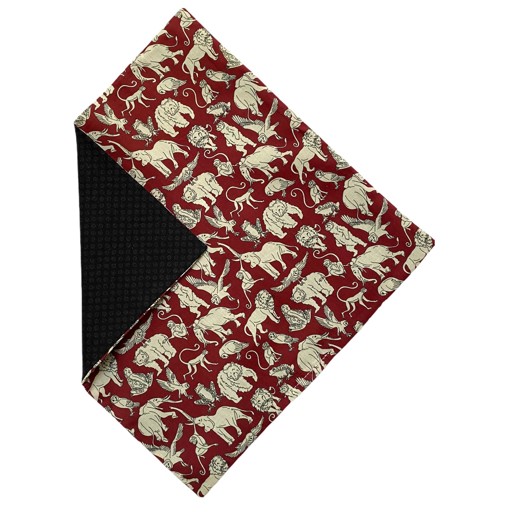 Freedom Pocket Square, pocket square, Liberty London, Cotton, Red, Blue, Lion, Bear, Owl, Gift, Groom, Wedding