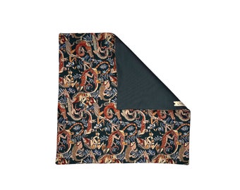Lizard pocket square, pocket square, cotton, Liberty London, gift, groom, Wedding