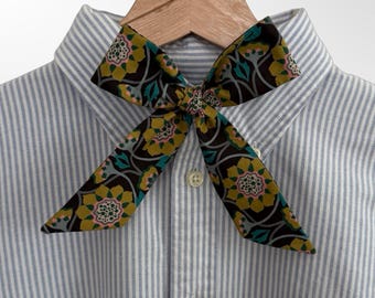 Liberty London Neck Bow for Women – Feminine Floral Bow Tie for Shirt or Casual Looks