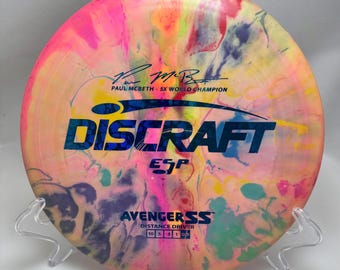 Discraft Avenger SS dyed disc golf disc, ESP plastic, 10 5 -3 1 , 176 grams, used condition, some scuffing.