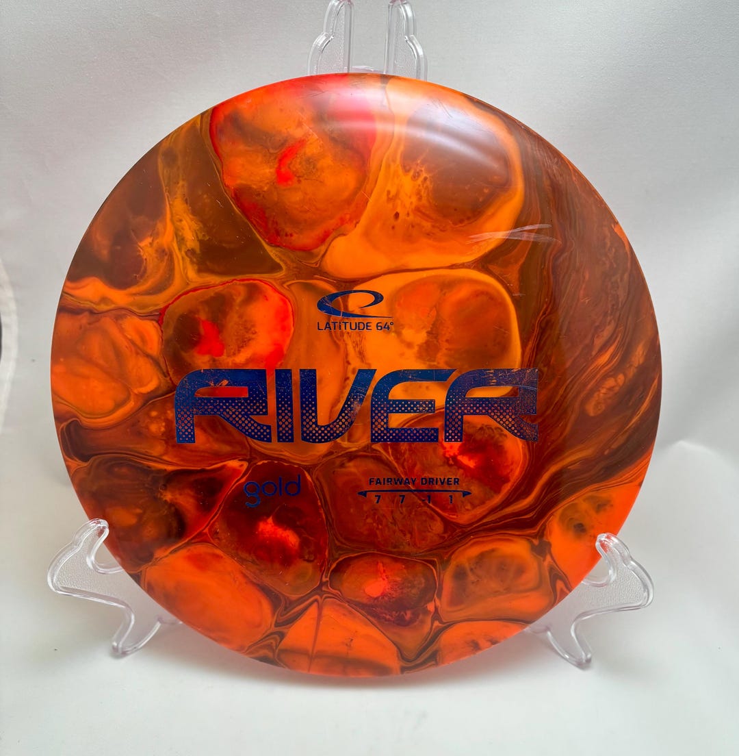 River Disc Latitude 64 River, Dyed Disc Golf Disc, Gold Plastic, 176 Grams, Used ...