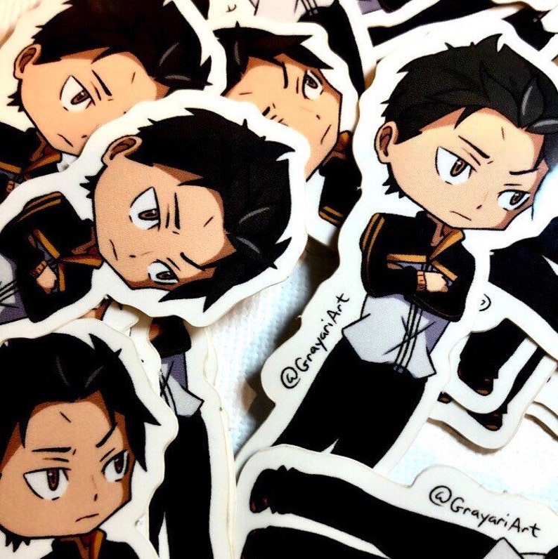 Re Zero Angry Subaru Vinyl Sticker Etsy