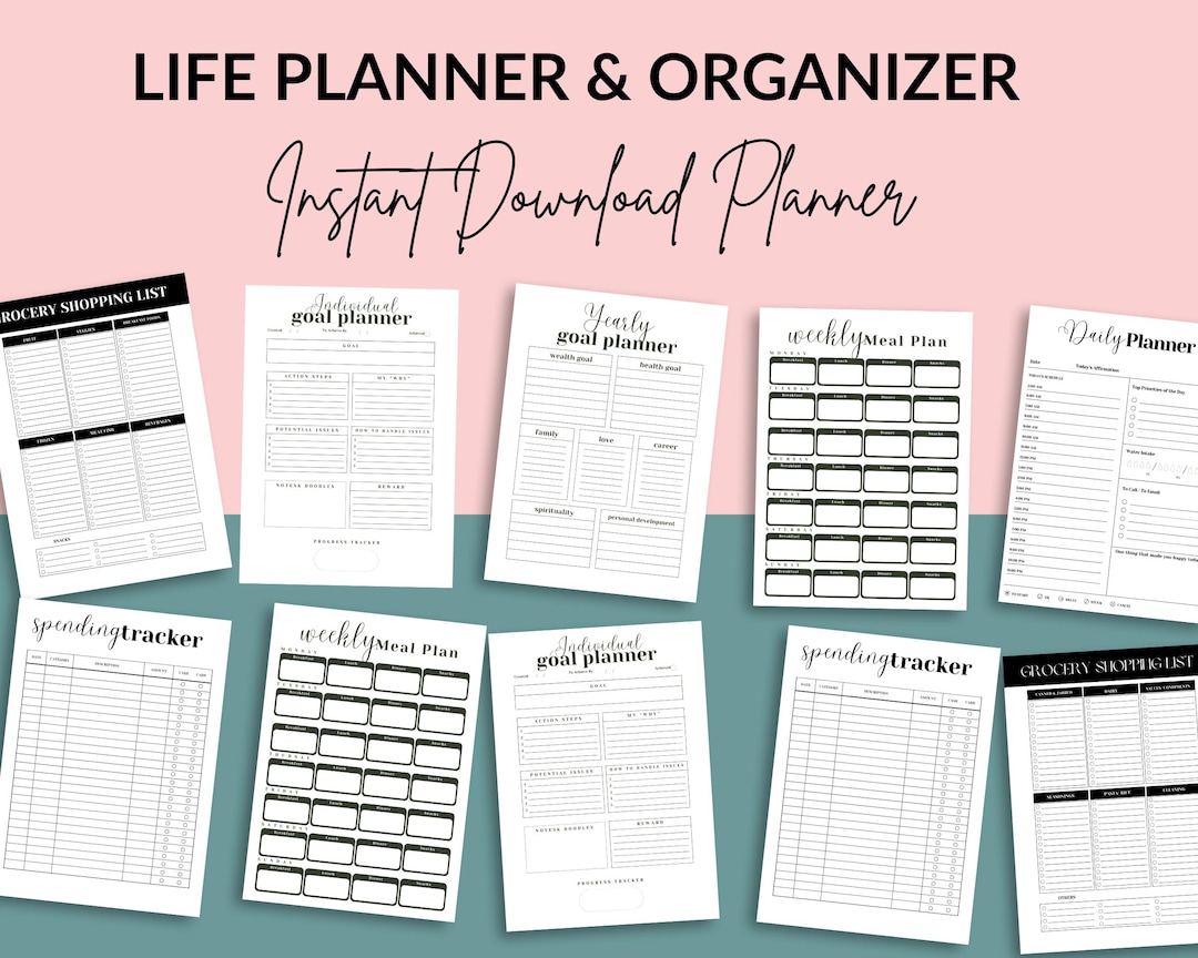 Ultimate Life Planner Bundle | ADHD Planner Digital | Productivity ...