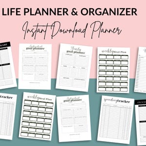 Ultimate Life Planner Bundle | ADHD Planner Digital | Productivity Planner PDF| ADHD Adult| Life Organizer Canva Templates| Household Binder