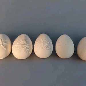 Ceramic Bisque Ready To Paint lace egg set