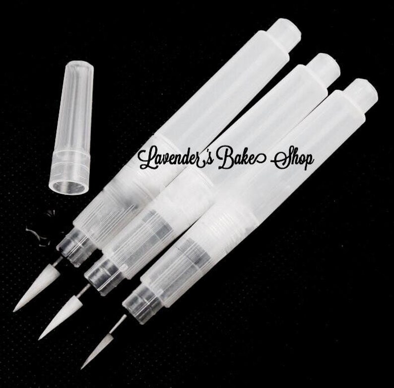 brushing on adhesive for fondant etc!! 3pc Water Pens Set Perfect for watercoloring