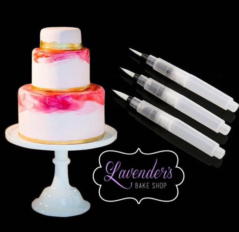 brushing on adhesive for fondant etc!! 3pc Water Pens Set Perfect for watercoloring