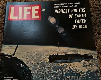 Life Magazine 5 augustus 1966 Hoogste foto's van de aarde gemaakt door de mens