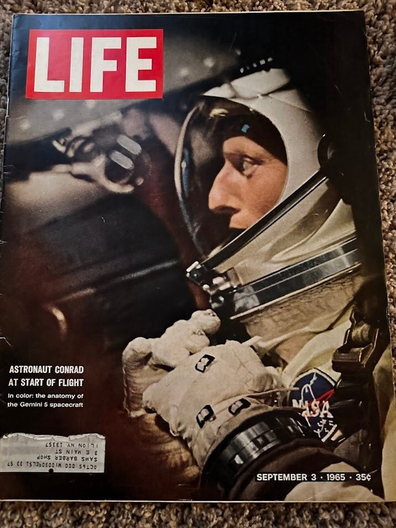 Life Magazine Astronaut Conrad at start of flight September 3, 1965 image 1