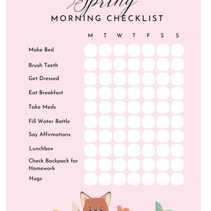 Morning Routine Checklist for Kids With ADHD - Etsy