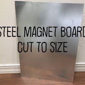 Steel Bare Metal Board for Magnets Custom Cut to Your Size DIY Magnet Board image 1