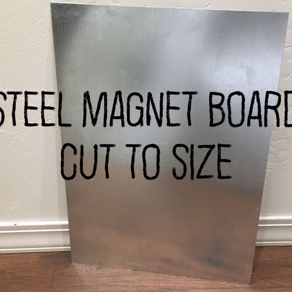 Steel Bare Metal Board for Magnets - Custom Cut to Your Size - DIY Magnet Board