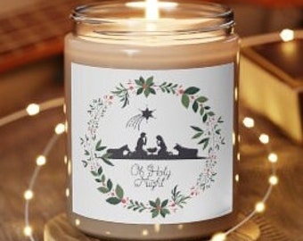 Soy Nativity candle, KJV candle, christian christmas soy candle, wise men decor, holiday Christmas candle, nativity decor, Teacher gift