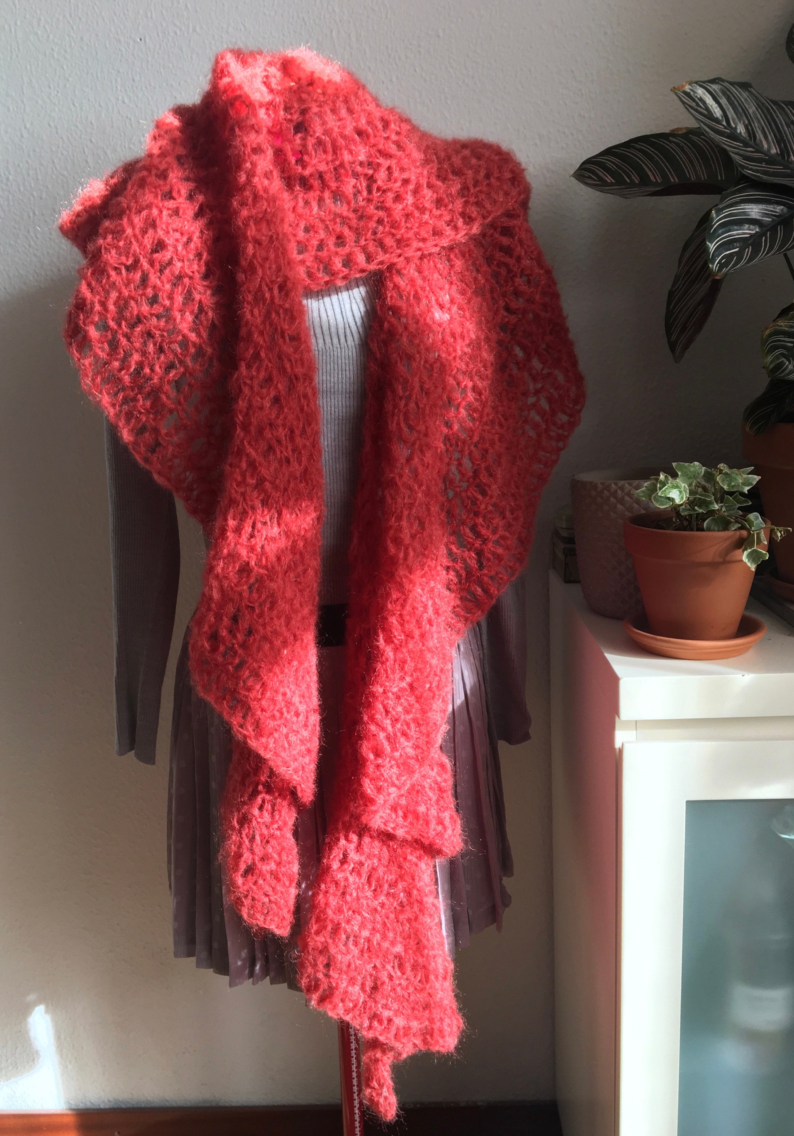 Mohair Scarf With Volume and Delicate Appearance. Hand Made Etsy Ireland