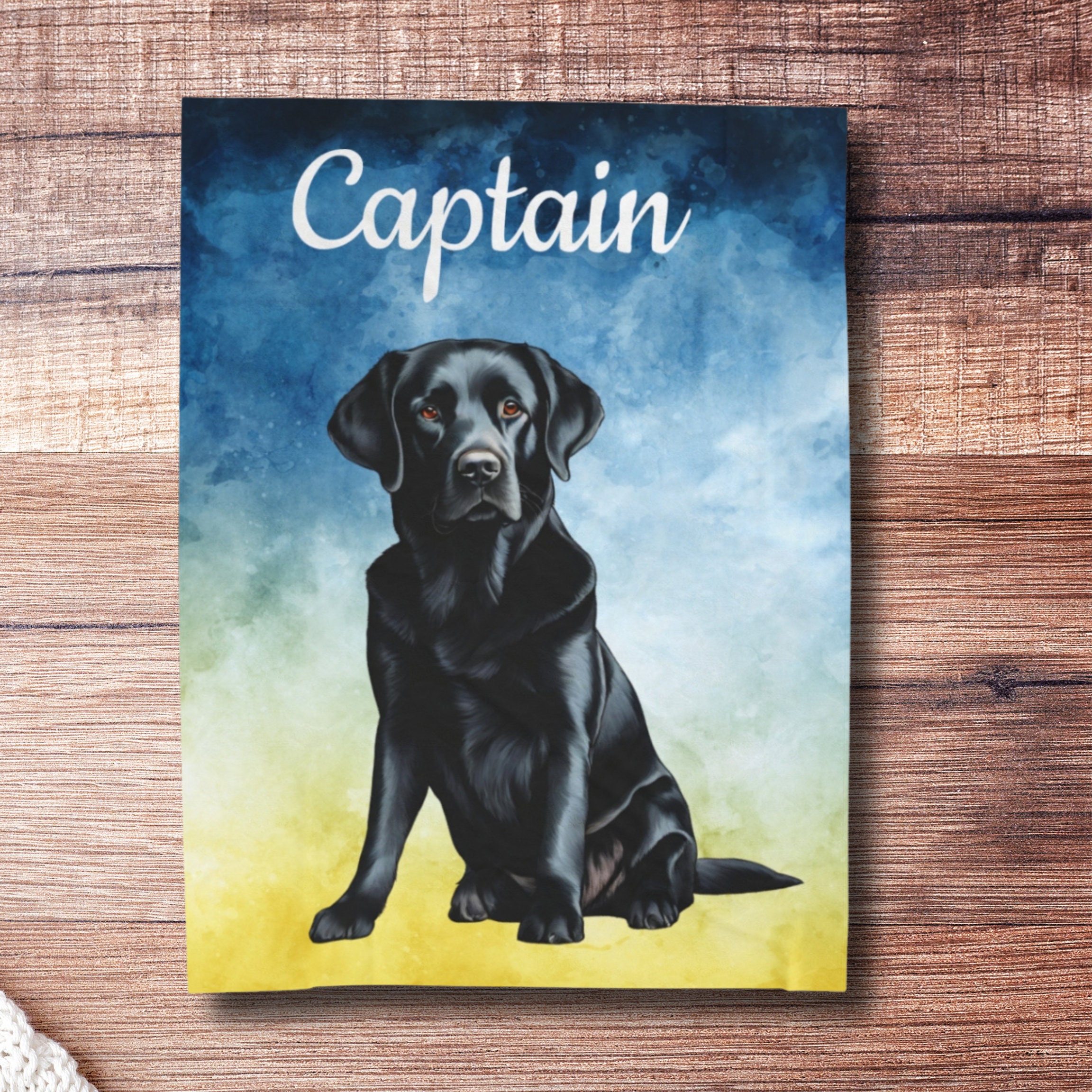 Black Lab Blanket Etsy UK
