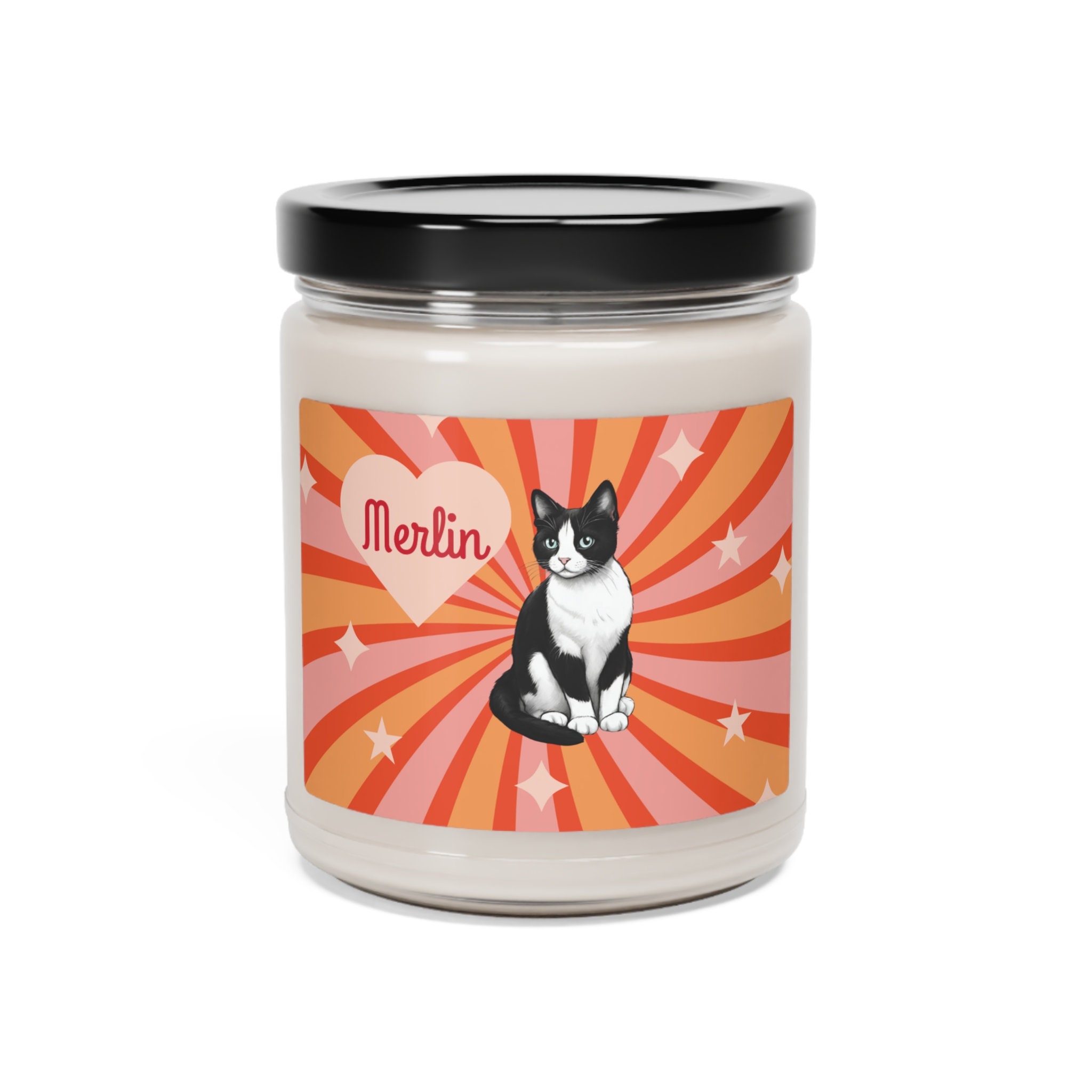 Tuxedo Cat Candle