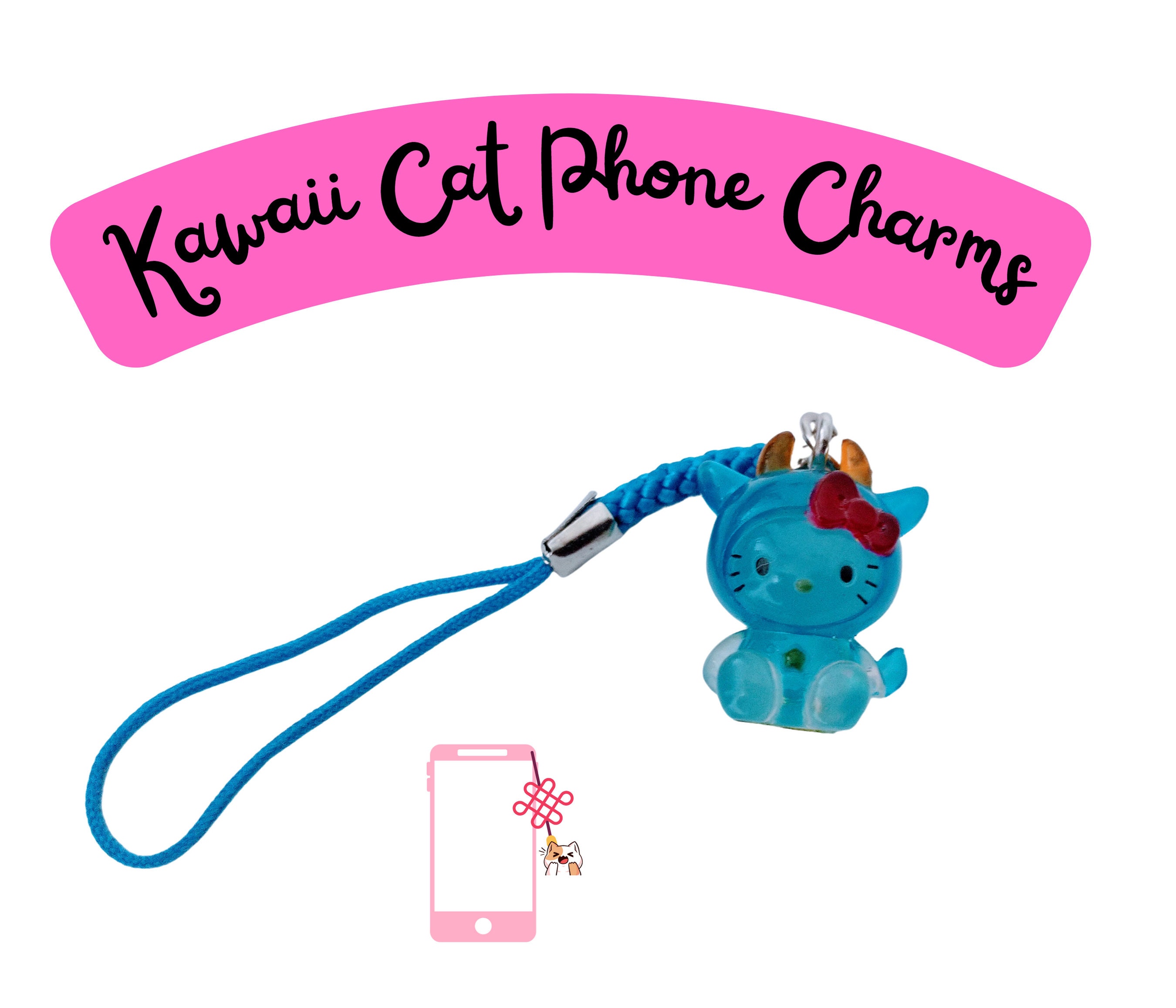 Hello Kitty ANGELS Baseball Cell Phone Charm Genuine Merchandise
