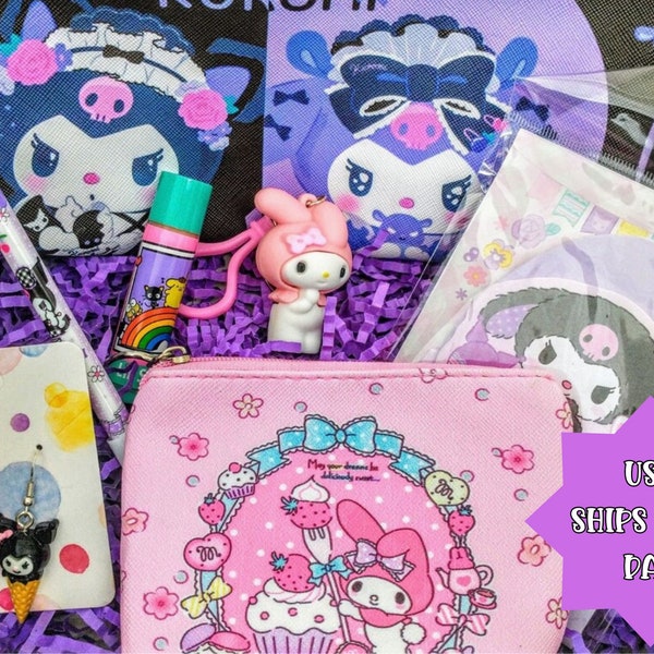 Kawaii Mystery Box, Japan Surprise Stationary, Kawaii Snacks, Jewelry, Bunny Plush, Kitty and Friends Gift Aesthetic Ships Next Day from USA