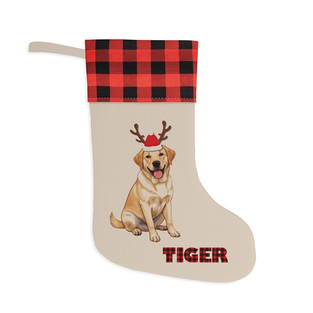 Yellow Lab Stocking Yellow Lab Dog Christmas Stocking Personalized, Golden Labrador ...