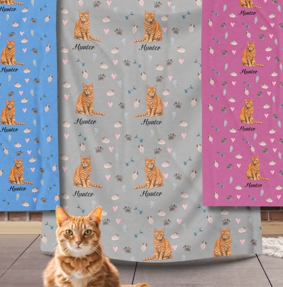 Plush cat blanket sale