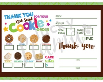 Girl Scout Cookie Poster Donate cookies to Hometown Heroes | Etsy