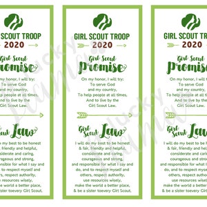 Editable Girl Scout Bookmarks - Printable - Digital File Only - Etsy