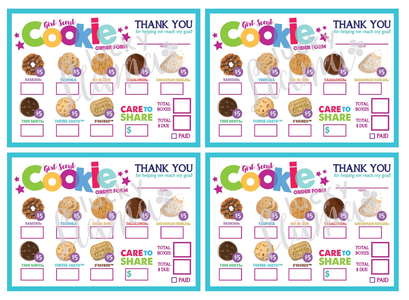 Lbb Mini Girl Scout Cookie Order Form Care To Share All 5 -4589