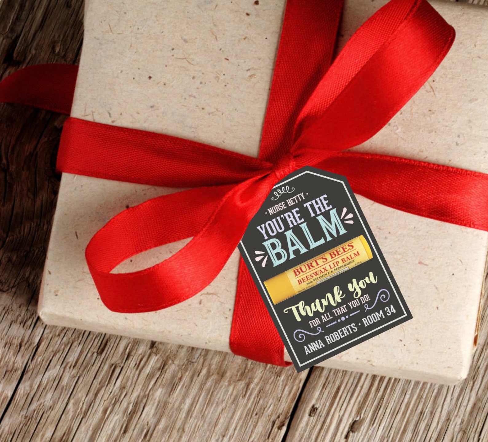 Editable Thank You Gift Tag Instant Download Etsy