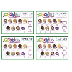 LBB Girl Scout Cookie Order Form (8 Cookies, No Gf Cookie) - Instant ...