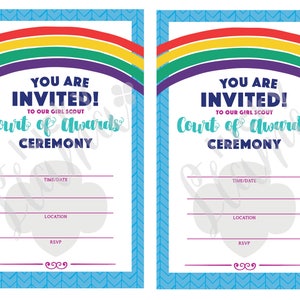 Girl Scout Award Ceremony Invitation/flyer - Instant Download - Etsy