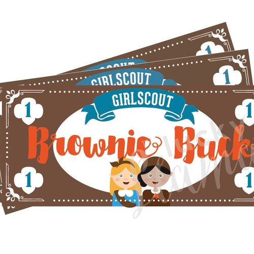 Girl Scout Brownie Bucks Printable Instant Download - Etsy