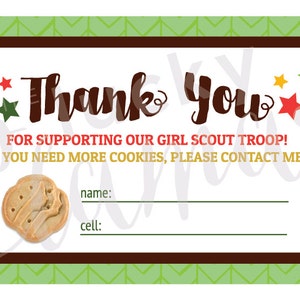Girl Scout Cookie Business cards - Printable
