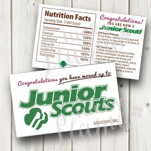 Girl Scout Junior Mints/scouts Printable Wrapper - Instant Download - Etsy
