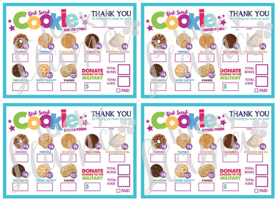It is a graphic of Girl Scout Cookie Order Forms Printable with little brownie bakers This is an image of Girl Scout Cookie Order Forms Printable with little brownie bakers