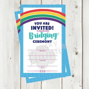 Girl Scout Bridging Invitation/flyer - Instant Download