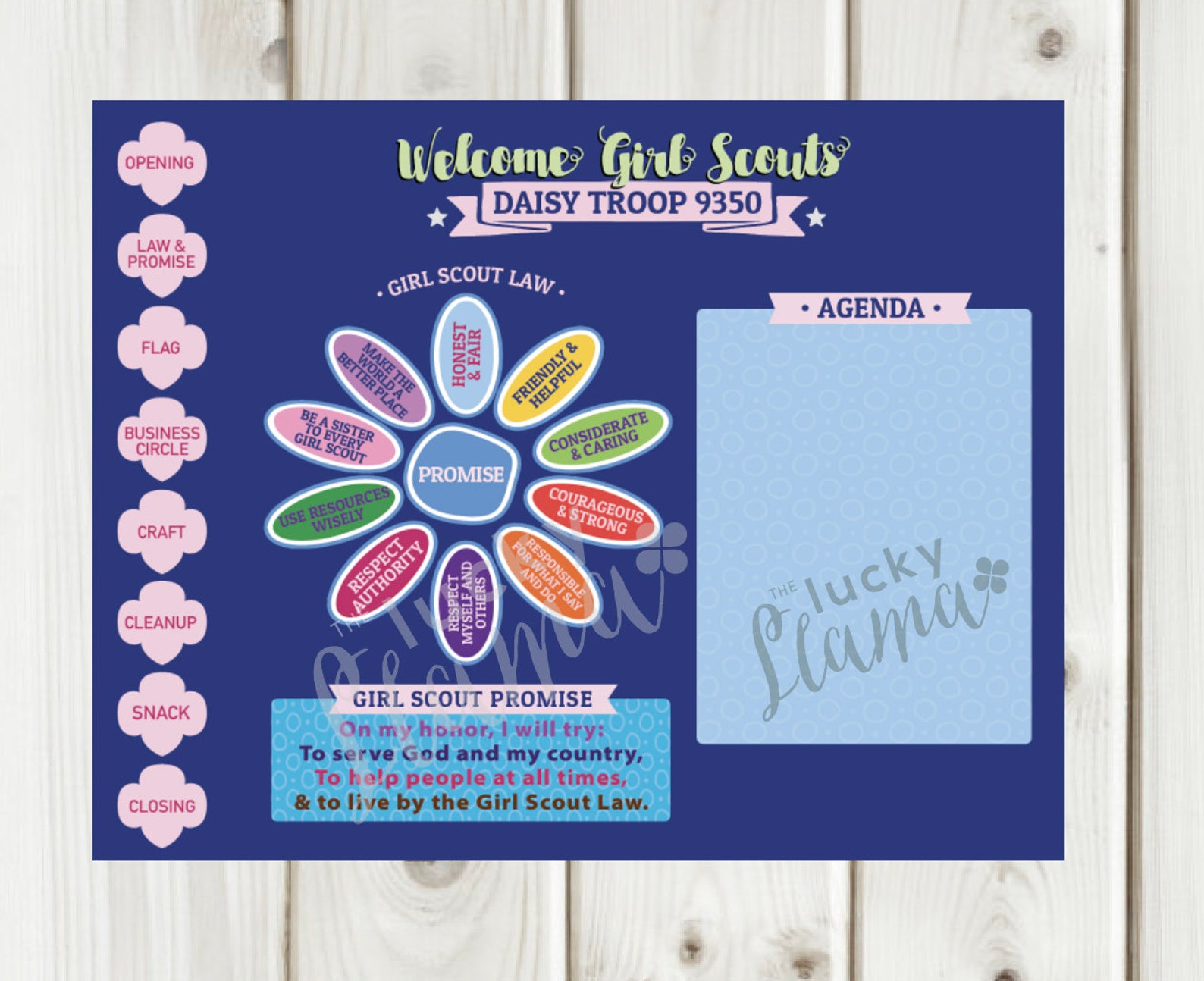 Custom Girl Scout Kaper Chart Poster for Daisy Troop | Etsy