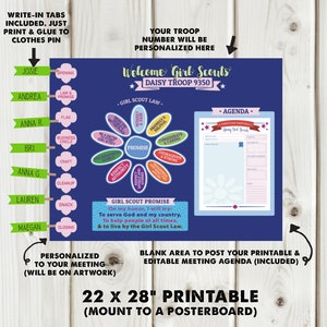 Custom Girl Scout Kaper Chart Poster for Daisy Troop - Printable Artwork Only