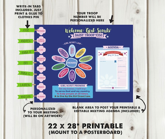 Girl Scout Daisy Kaper Chart Printable