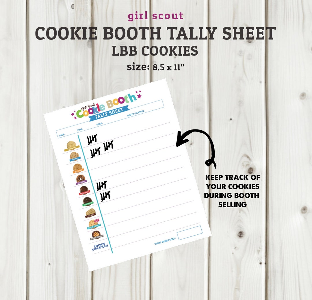 LBB Cookie Booth Tally Sheet Etsy