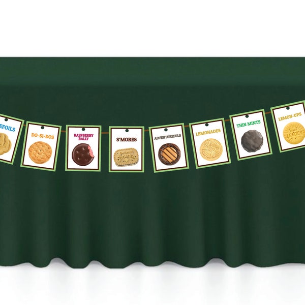 LBB Girl Scout Cookie Bunting Banner printable