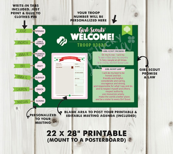 Girl Scout Kaper Chart Printable