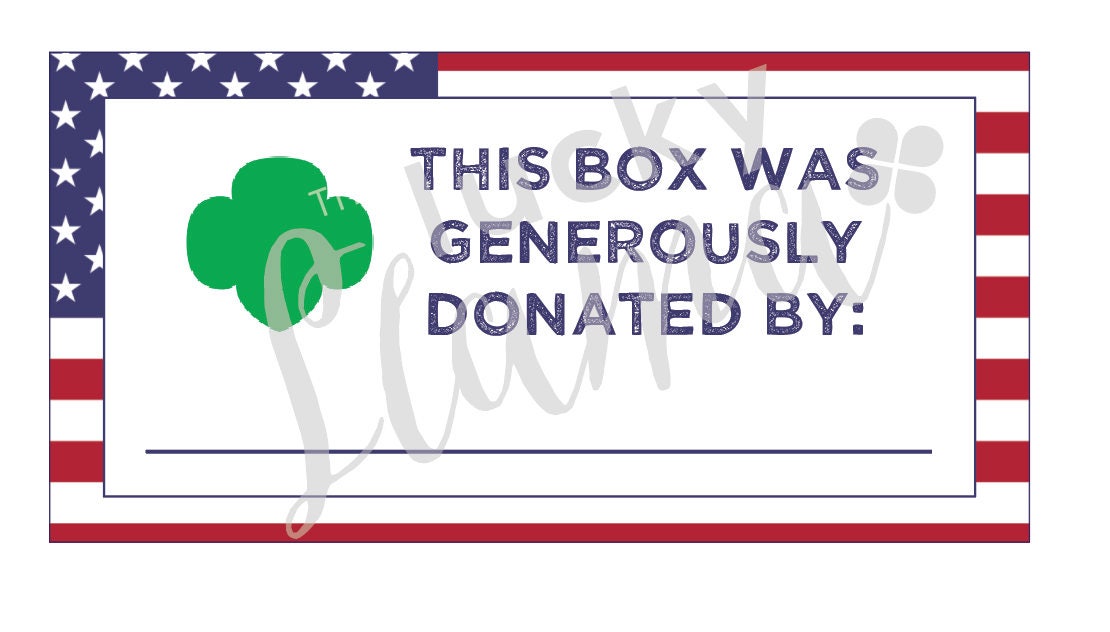 Printable Stickers for Donated Girl Scout Cookie Boxes to the | Etsy