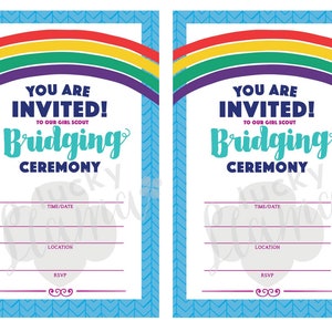 Girl Scout Bridging Invitation/flyer - Instant Download - Etsy