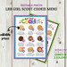 LBB Girl Scout Cookie Menu (all 9 cookies) - editable prices - 8.5 x 11 printable