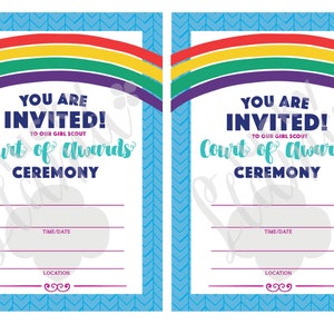 Girl Scout Award Ceremony Invitation/flyer - Instant Download - Etsy