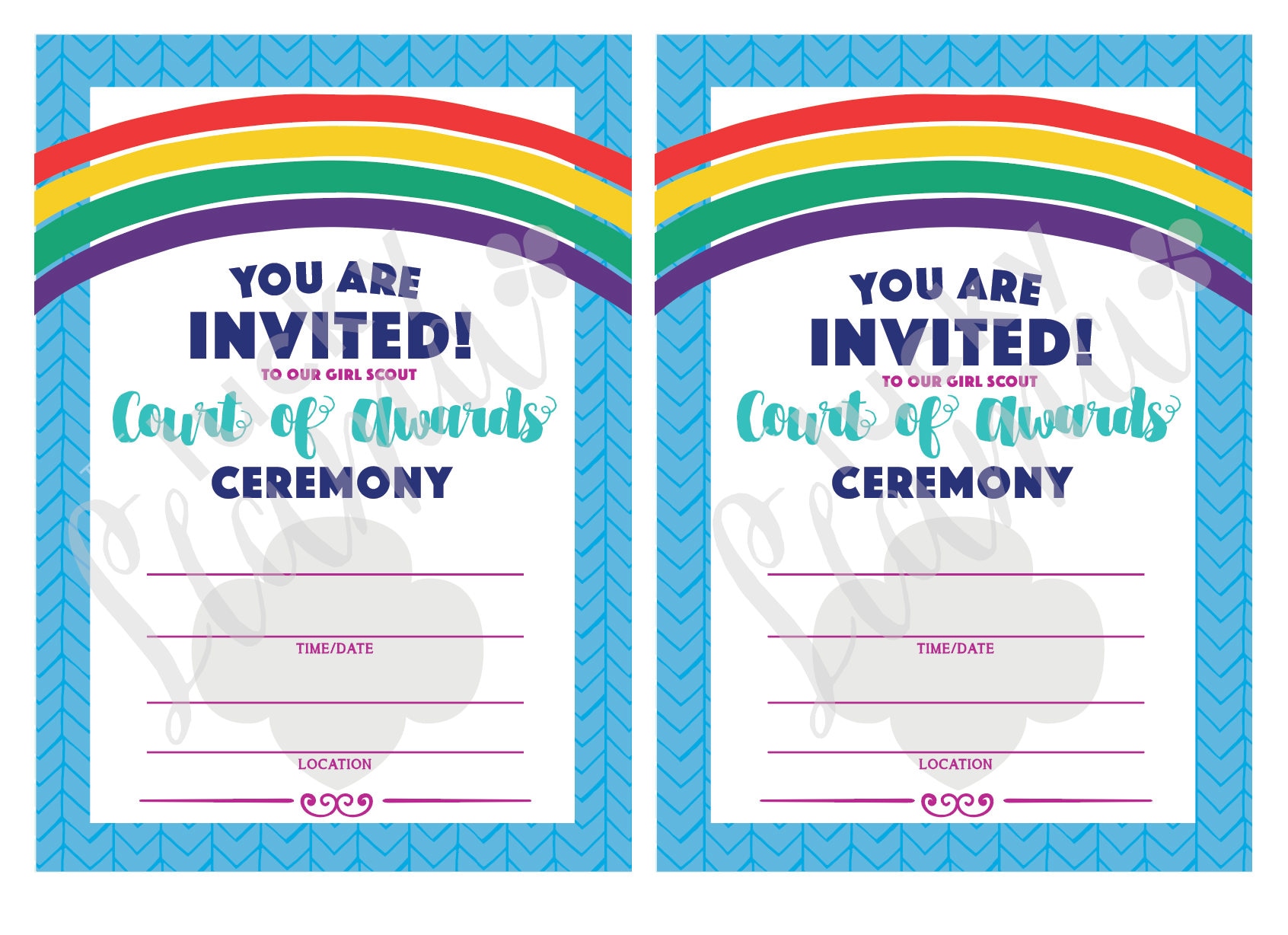 Girl Scout Award Ceremony Invitation/flyer Instant Download Etsy