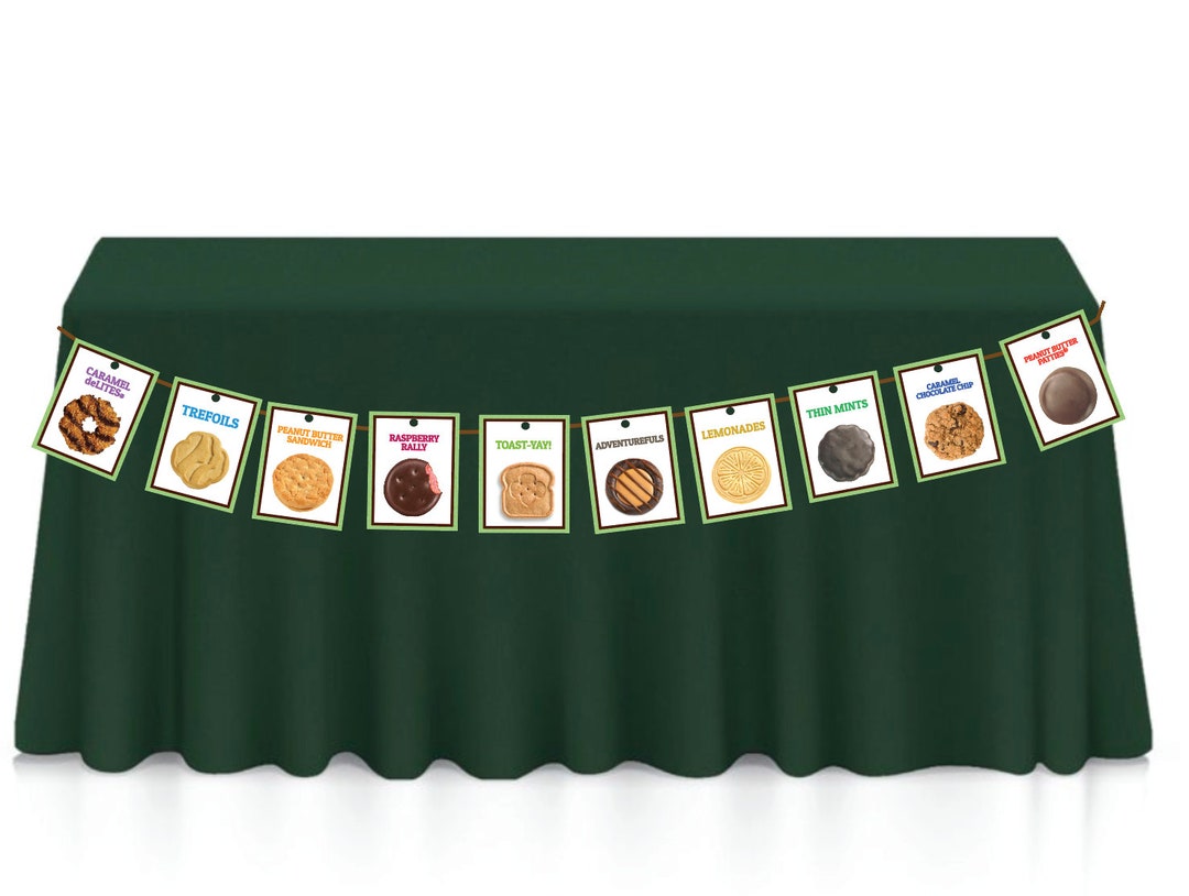 ABC Girl Scout Cookie Bunting Banner Printable - Etsy