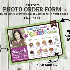 Custom Girl Scout Photo Order Form - Printable Art