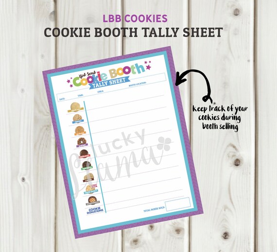 LBB Cookie Booth Tally Sheet Etsy
